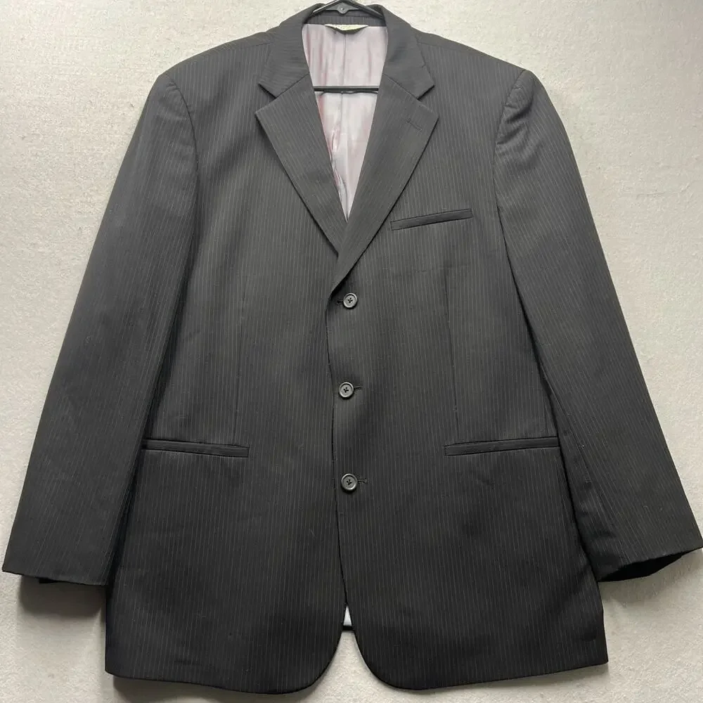 Wilke Rodriguez Blazer Men’s‎ 44R Gray Wool Sport Coat Reflective Lining